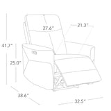 CHITA Power Recliner Chair for Adults, Electric Zero Clearance Wall Hugger Recliner for Small Spaces, Modern Living Room and RV Recliner Chair with Adjustable Power Headrest & Charging Ports, Cream