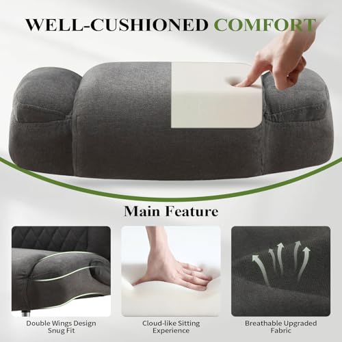 Drafting Chair Tall Office Chair for Standing Desk, Ergonomic Tall Desk Chair with Adjustable Foot Ring, Flip-Up Armrests, Lumbar Support, Comfortable Fabric Seat – Ideal for Home and Office Use MAHOMICO