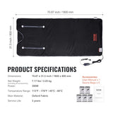 VEVOR Sauna Blanket, Portable Far Infrared Sauna for Home, Oxford Sauna Bag w/Arm Holes & Carbon Fiber Heating, 1-6 Level Adjustable Temp 95-176℉, 5-60 Minutes Timer, 71 x 31 in VEVOR