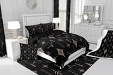 Feelyou Rustic Western Bedding Set Full Size Kids Western Tribal Bull Skull Comforter Adult Black Brown Boho Ethnic Aztec Cow Pattern Comforter Set Feelyou