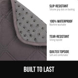GORILLA GRIP Waterproof Couch Cover for Dogs, Gripped Slip Resistant Backing, Leak Proof Washable Dog Blanket Covers Sofa, Bed, Sectional, Crate, Car, RV Seats, Pet Puppy Essentials, 30x70 Charcoal GORILLA GRIP