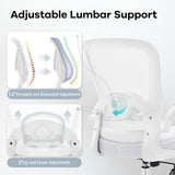 Morkprism Office Chair,Ergonomic Mesh Desk Chair with Adjustable Lumbar Support,Computer Chair with Flip-up Armrests, Rolling Executive Chairs, Home Office Chair(White) Morkprism