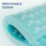 Eiayeebil 2 Inch Memory Foam Mattress Topper Twin XL, Mattress Pad Gel Infused Foam Bed Topper, Ventilated Soft Blue,Twin XL Size Eiayeebil