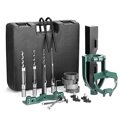YUEWO Mortising Attachment for Drill Press, Bench Drill Locator Set for Mortising Chisels Drilling Machine, Square Hole Hollow Chisel Mortiser Drill