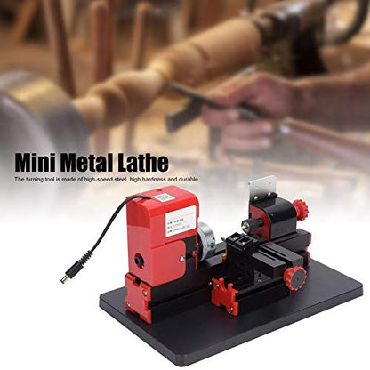 Mini Lathe Machine,24W 20000Rpm Mini Multifunction Wood Lathe Metal Rotating Lathe Diy Tool Benchtop Wood Lathes For Wood Glass Plastic Milling Machining/Lignin Plastic/Soft Metal