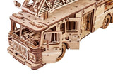 Wood Trick Rescue Firetruck Wooden 3D Puzzles for Adults and Kids to Build - Rides up to 20 ft - Wooden Models Engineering DIY Project Mechanical 3D Wood Trick