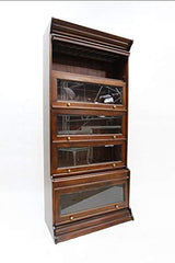 Crafters and Weavers Legacy Solid Mahogany Wood 5 Stack Barrister Bookcase - Brown Walnut Crafters and Weavers