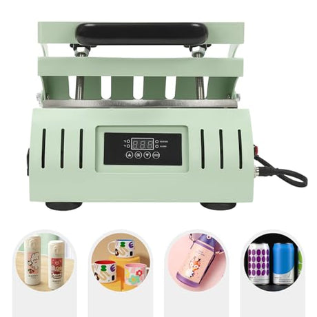 500W Tumbler Heat Press Machine, Double Mug Press for 2 Cups at Once (11-30oz), Fast & Even Heating with Digital Temp/Time Control RTUSUML