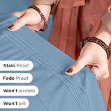 ROYALE LINENS 4 Piece Full Sheets Set - Soft Brushed 1800 Microfiber Bedding - 1 Fitted and 1 Flat Sheet, 2 Pillow Cases - Wrinkle Free & Fade Resistant - Hotel Luxury Bed Sheets (Lake Blue, Full) ROYALE LINENS