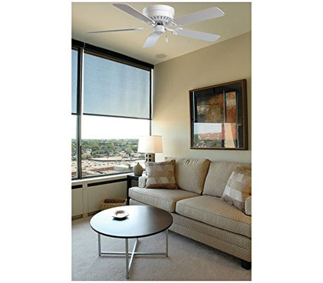 Minka-Aire F565-WH Mesa 52 Inch Flush Mount Low Profile Ceiling Fan in White Finish MINKA-AIRE