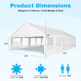 Party Tent 20x40Ft Heavy Duty Outdoor Canopy Tent Carport Gazebo Wedding Tent Carport Event Shelter Large Canopy Tent with Storage Bags SAILARY