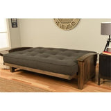 Kodiak Furniture Washington Queen Size Futon Frame Only in Rustic Walnut Brown Finish Kodiak Furniture