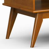 SIMPLIHOME Draper Solid Hardwood 48 inch Wide Rectangle Mid Century Modern Lift Top Coffee Table in Teak Brown for The Living Room and Family Room SIMPLIHOME