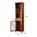 Teamson Home Avery Wooden Bathroom Linen Tower Cabinet with 1 Drawer 3 Adjustable Interior Shelves and 6 Storage Spaces, Oiled Oak Teamson Home