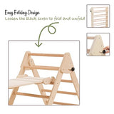 Giant bean Large Foldable Pikler Triangle Set with Sliding Ramp & Climbing Arch Ramp, 5-in-1 Wooden Toddler Climbing Toys Indoor,Playground Jungle Gym for Kids Age 3-6, Montessori Climbing Set Giant bean