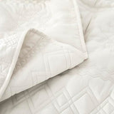 WDCOZY Boho Ivory Twin Quit Size Bedding Sets with 1 Pillow Sham, Cream White Farmhouse Lightweight Soft Bedspread Coverlet for All Season, 2 Pieces, 68x90 inches WDCOZY