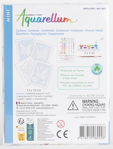 Sento Sphere Mini Aquarellum Butterflies Watercolor Paint Set Sentosphère
