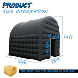 15x15x14FT Large Black Inflatable Tent Includes Blower Square Gazebo Event Room Large Inflatable Party Tent for Backyard,Outdoor EventsParties, Shows, Events, and Commercial Use xmaybang