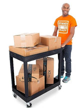 Stand Steady Original Tubstr 2 Shelf Utility Cart/Service Cart Supports up to 400 lbs. - Heavy-Duty Storage Cart for Garage, Warehouse, Kitchens, Stand Steady