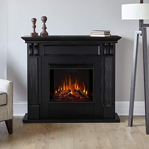 Real Flame Ashley 48" Electric Fireplace with Mantel for Living Room or Bedroom, Replaceable Fireplace Insert Heater, Realistic Log and Flame Effect, Remote Control, Timer Real Flame