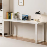 BaoBaJiu Solid Wood Narrow Desk for Small Spaces, 47 Inch Mid-Century Modern Console Table, 15.7" Deep Slim Computer Writing Desk for Home Office, Bedroom, Entryway(White) BaoBaJiu