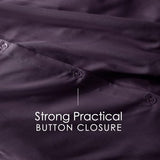 Hearth & Harbor Purple Duvet Cover King Size - 3 Piece Soft Double Brushed Bedding Set - Includes 1 King Duvet Cover with Button Closure 104x90 inches and 2 Pillow Shams Hearth & Harbor