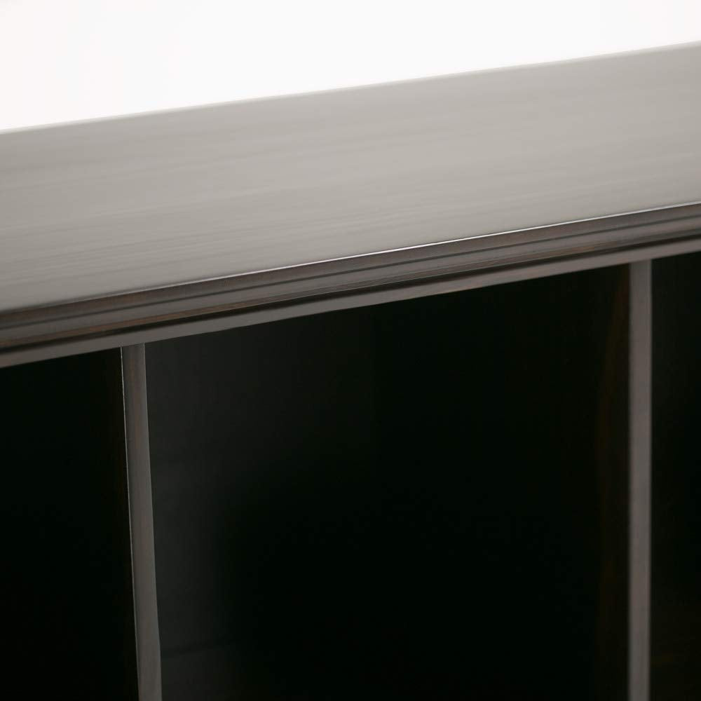 SIMPLIHOME Amherst SOLID WOOD 57 inch Wide Transitional 8 Cube Bookcase Storage Sofa Table in Hickory Brown with Storage, 8 Shelves, for the Living Room, Entryway and Bedroom SIMPLIHOME