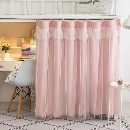 XGOPTS 1 Panel Dorm Bunk Bed Curtain Students Dormitory Bottom Bed Cloth Curtain Dustproof Single Bed Blackout Curtains Net Panels Loft Bedding Canopy Tent Spread Curtain Shading Drapes XGOPTS