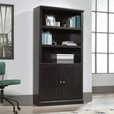 Sauder Miscellaneous Storage Bookcase/ Book Shelf With Doors, Estate Black finish Sauder