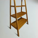 Casual Home 100% Solid Wood 5-Shelf Ladder Bookcase, 24.75" W x 16" D x 72" H, Chestnut, 5-Tier Freestanding Ladder Shelf Casual Home