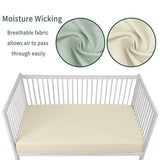 GUNTAIL Baby Crib Sheets for Boys Girls, 2 Pack Fitted Crib Sheet for Standard Crib and Toddler Mattress, Soft Microfiber Baby Sheet 52x28x8in (Brown & Green) GUNTAIL