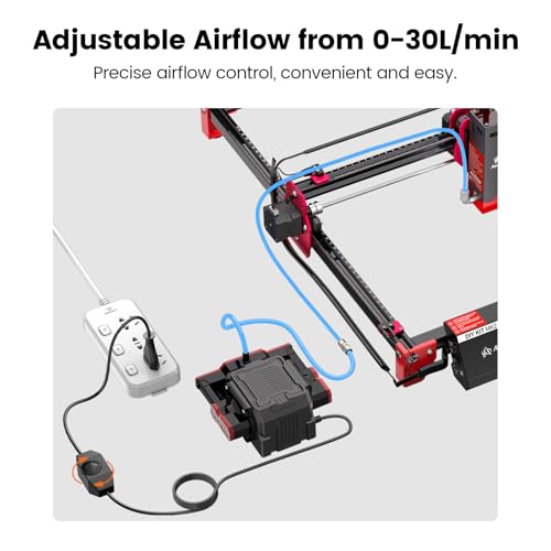 AlgoLaser Air Assist for Laser Engraver – Air Assist Pump Kit with Adjustable 30L/Min Airflow, Remove Smoke & Dust, Protect Laser Lens, Reduce Surface Temperature, Low Noise for Laser Engraving AlgoLaser