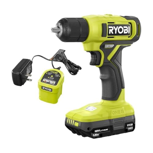 RYOBI - ONE+ 18V Cordless 3/8 in. Drill/Driver Kit with 1.5 Ah Battery and Charger - PCL201K1 - WoodArtSupply