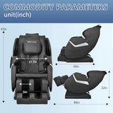 BestMassage Massage Chair Zero Gravity Full Body Electric Shiatsu Massage Chair Recliner with Foot Rollers Built-in Heat Therapy Air Massage System Stretch Vibrating for Home Office(Black) BestMassage