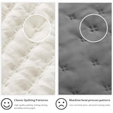 Oversized King Quilt Set 112"x106" – Soft Washed 3 - Layer Lightweight California King Bedspread, Minimalist Nordic Design, All-Season Spring & Summer Quilt Set (1 Quilt + 2 Pillow Shams), Cream White KASENTEX