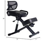 Master Massage Ergonomic Kneeling Chair with Back Support for Office -Posture Chair with Angled Seat and Backrest for Home and Office-Posture Correction Stool-Improve Your Posture Master Massage Equipment