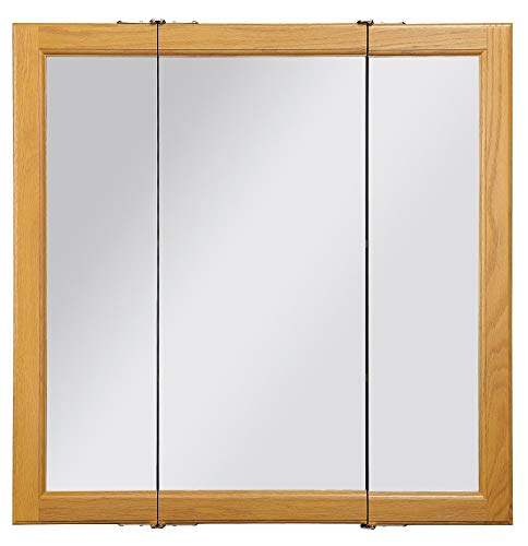 Design House 30 Inch Claremont Bathroom Medicine Cabinet, Wall Mounted, Mirror, Oak, 545301-HOK Design House