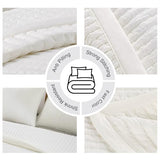 Max Oversized California King Quilt Set – 112"x106"Soft Washed Lightweight Bedspread,Multi-Lock Quilting,Minimalist Nordic Bedding, Spring & Summer Quilt Set (1 Quilt + 2 Pillow Shams), Cream White DAWNDIOR