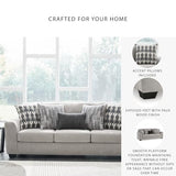 Signature Design by Ashley Avenal Park Casual Sofa with 5 Toss Pillows, Light Gray Signature Design by Ashley