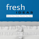 Fresh Ideas Bedding Tailored Bedskirt, Classic 14” Drop Length, Pleated Styling, King, White, (Model: FRE20114WHIT04) FRESH IDEAS