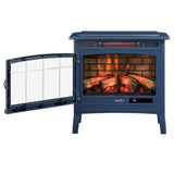 duraflame Freestanding Electric Fireplace Stove Heater with 3D Flame Effect for 1,000 Sq. Ft. Room, Navy Duraflame