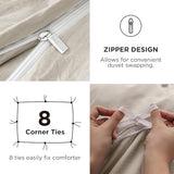 Bedsure Duvet Cover King Size with Fitted Sheet - 4 Pieces Prewashed Polyester Extra Soft Bedding Set, Includes 1 Duvet Cover 104''x90'' with Zipper Closure, 2 Pillow Shams, 1 Fitted Sheet, Linen Bedsure