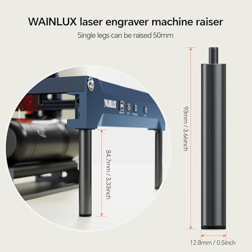 WAINLUX 4 Pcs Laser Engraver Raiser for X2 Laser Engraving Machine 3W, 5W, 10W, 1064nm Infrared Laser Engraver Accessories 2 Inch Lifters for Laser Engraver WAINLUXPRO