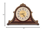 Olden Days Mantel Clock with Real Wood, 4 Chime Options, Antique Vintage Design Olden Days