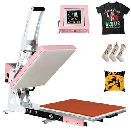 WUMSTOT 13x18 Heat Press Machine: with Auto Open/Slide Out Plate 1200 W Clamshell Heat Press for DTF, Sublimation, and More WUMSTOT