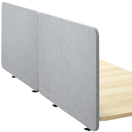 VIVO Clamp-on/Screw-on 71 x 24 inch Privacy Panel System, Sound Absorbing Cubicle Desk Divider, Acoustic Partition, 2 Panels, Gray, PP-2-V072G VIVO