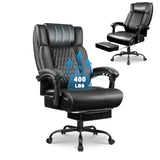 OFIKA Office Chair,Executive Heavy Duty Office Chair with Foot Rest Ergonomic High Back Computer Gaming Chairs Home Office 400lbs,Big and Tall with Lumbar Support (Black1) OFIKA