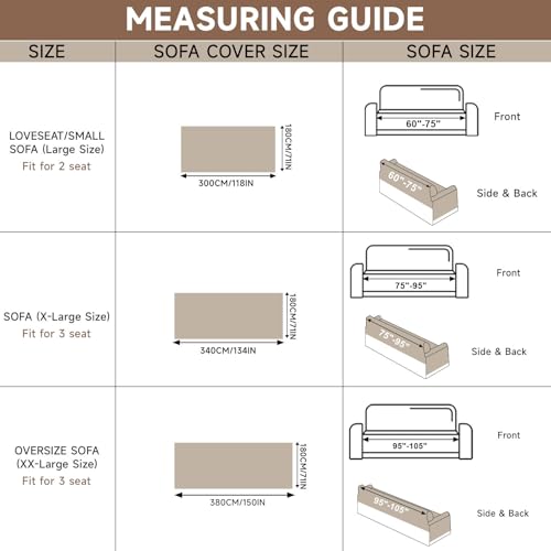 VClife Soft Chenille Couch Cover Modern Geometric Herringbone Jacquard Sofa Slipcover Black Beige Cream Arrow L Shape Futon Sofa Cover Furniture Protector with Lace, Fade Resistant, Easy Care