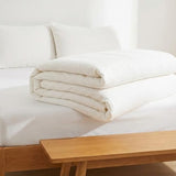 DCSKY Cotton Duvet Cover King,100% Cotton Waffle Weave White Duvet Covers King Size,Luxury Textured & Breathable 3pcs with 2 Pillow Shams for All Season 104x90 Inches DCSKY