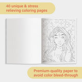 The Modern Manga Coloring Book: Pop Manga and Anime-Inspired Coloring Book for Teens and Adults WoodArtSupply